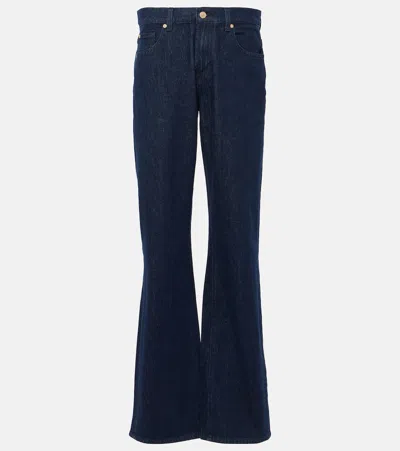 7 For All Mankind Tess High-rise Flared Jeans In Blue