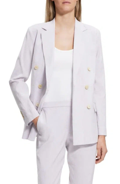 Theory Fitted Linen-blend Jacket In White