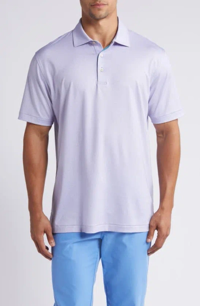 Peter Millar Men's Crown Sport Soriano Performance Jersey Polo In Lavender Fog