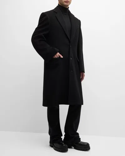 Balenciaga Einreihiger Mantel In 1000 Black