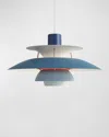 Louis Poulsen Ph 5 Pendant Light In Hues Of Blue