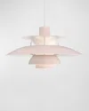 Louis Poulsen Ph 5 Pendant Light In Monochrome Pale Rose
