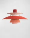 Louis Poulsen Ph 5 Pendant Light In Hues Of Red