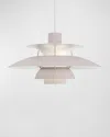 Louis Poulsen Ph 5 Pendant Light In Monochrome Oyster Grey