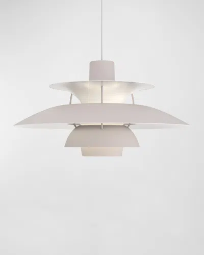 Louis Poulsen Ph 5 Pendant Light In Monochrome Oyster Grey