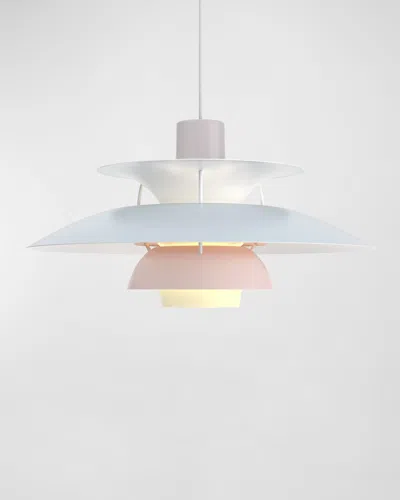 Louis Poulsen Ph 5 Pendant Light In Pastels Oyster Blue Rose
