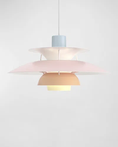 Louis Poulsen Ph 5 Pendant Light In Pastels Blue Rose Peach