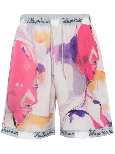 Kidsuper Graphic-print Deck Shorts In Multicolour