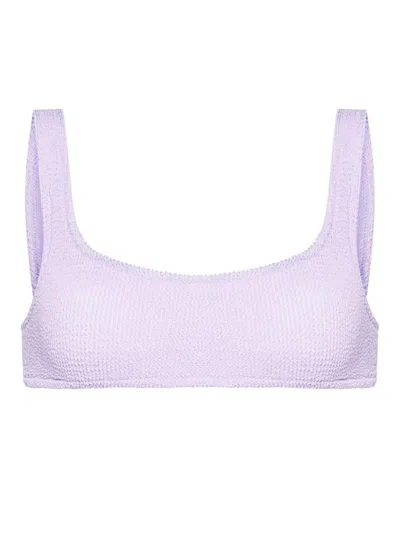 Mc2 Saint Barth Bandeau Bikini Top In Violet