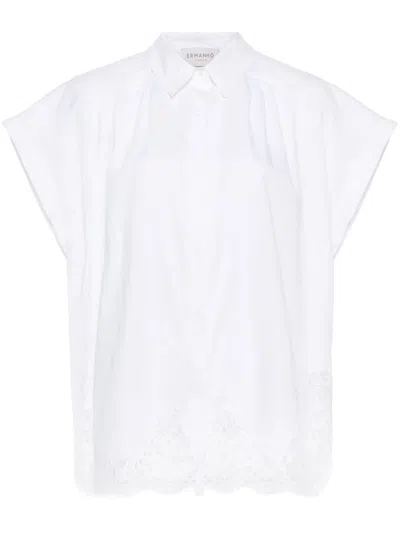 Ermanno Embroidered Shirt In White