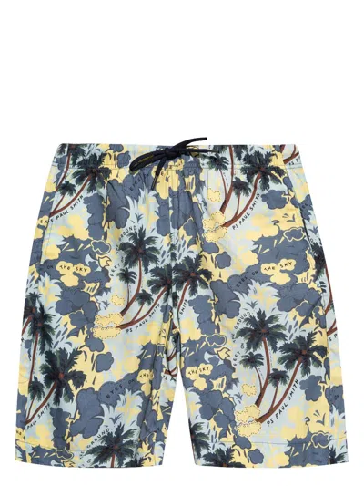 Ps By Paul Smith Drawstring Shorts In White
