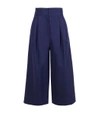 TIBI Navy Chassis Bianca Cropped Pants,F17HP35073