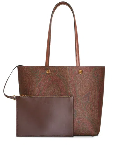 Etro Shopping Essential Large Bags In Neutrals