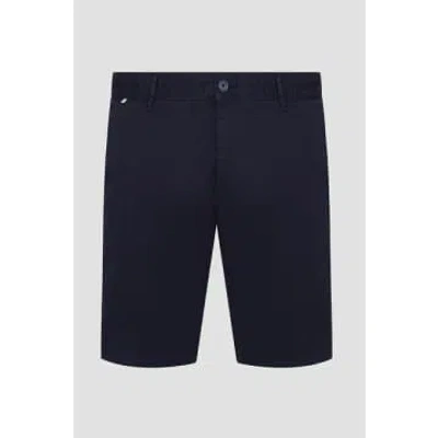 Hugo Boss Slim-fit Shorts In Stretch-cotton Twill In Blue