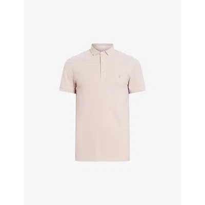 Allsaints Organic Cotton Reform Polo Shirt In Dust Taupe