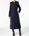 COLE HAAN HOODED DOWN MAXI PUFFER COAT