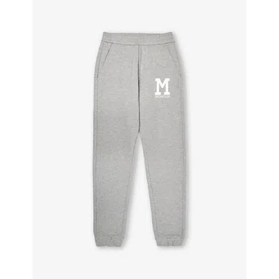 Moncler Boys Grey Kids Brand-patch Straight-leg Cotton-jersey Jogging Bottoms