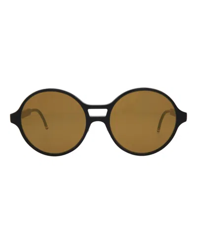 Thom Browne Oval-frame Acetate Sunglasses Sunglasses Blue Size 58 Acetate In Multi