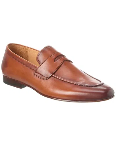 Curatore Leather Penny Loafer In Tan