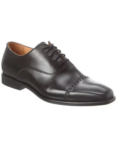 Curatore Lecce Apron Toe Leather Derby In Black