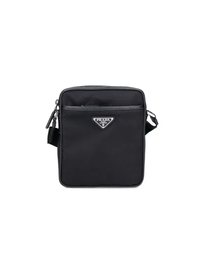 Prada Re-nylon Shoulder Bag In Black  