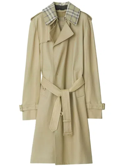 Burberry Trench Coat In Green