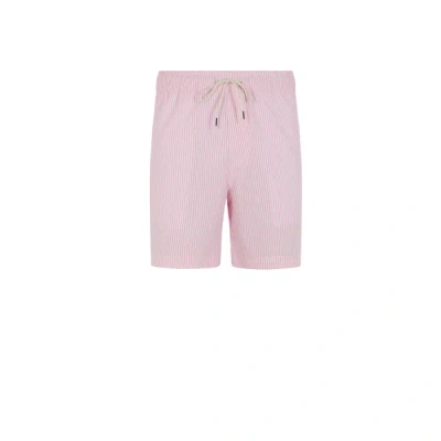 Dockers Striped Swim Shorts In Pink