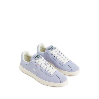 Lacoste Women's Baseshot Suede Casual Trainers From Finish Line In Light Blue,off White