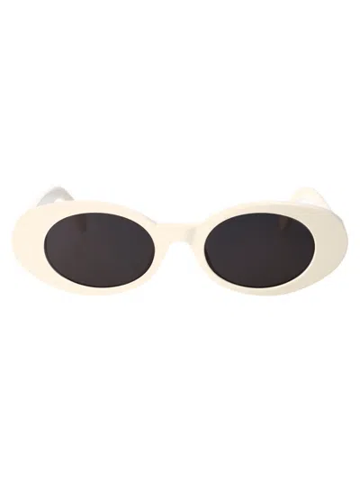 Palm Angels Eyewear Gilroy Oval Frame Sunglasses In Multi