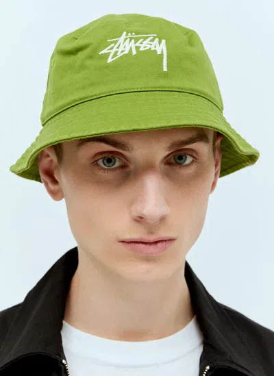 Stussy Big Stock Bucket Hat In Green