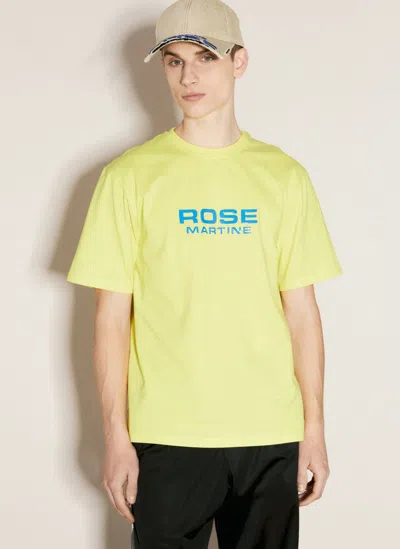Martine Rose Logo-print Cotton T-shirt In Yellow