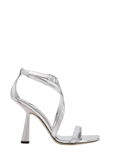 Jimmy Choo Jessica 100mm Leather Sandals In White