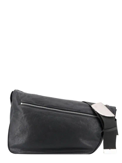 Burberry Messenger Leather Bag In Black