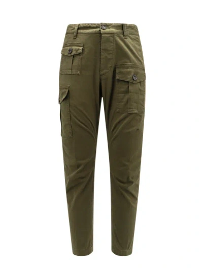 Dsquared2 Sexy Cargo Stretch Cotton Pants In Khaki