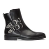 TOGA VIRILIS TOGA VIRILIS BLACK BUCKLED CHELSEA BOOTS