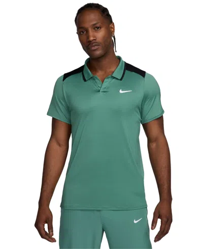 Nike Court Men's Advantage Dri-fit Colorblocked Tennis Polo Shirt In Green