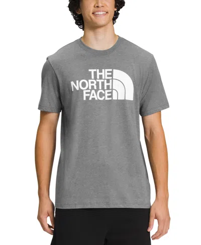 The North Face Men's Half Dome Logo T-shirt In Tnf Medium Gray Heather,white