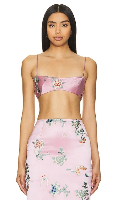 Kim Shui Embroidered Bralette In Pink