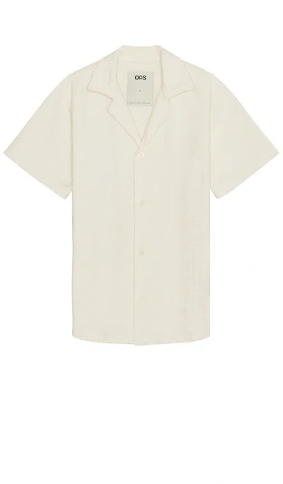 Oas Creamy Golconda Cuba Terry Shirt In White