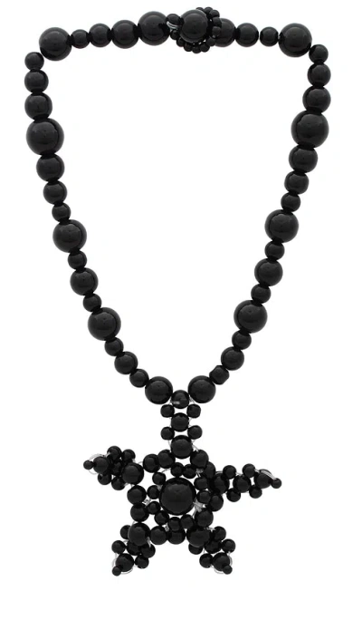 Susan Fang Beaded Star Necklace In Black