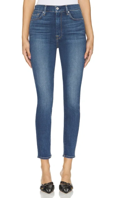 7 For All Mankind High Waist Ankle Skinny In Blue