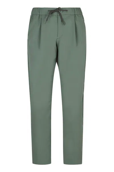 Herno Elasticated Drawstring Waistband Trousers In Green