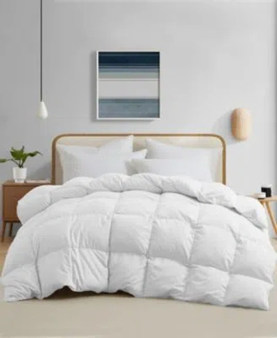 Unikome All Season Warmth Goose Feather Down Fiber Comforter, California King In White