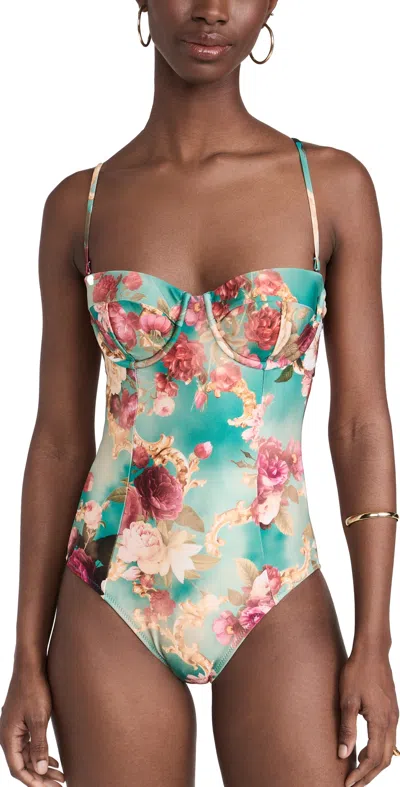 L Agence Amie One Piece Multi/rococo Roses