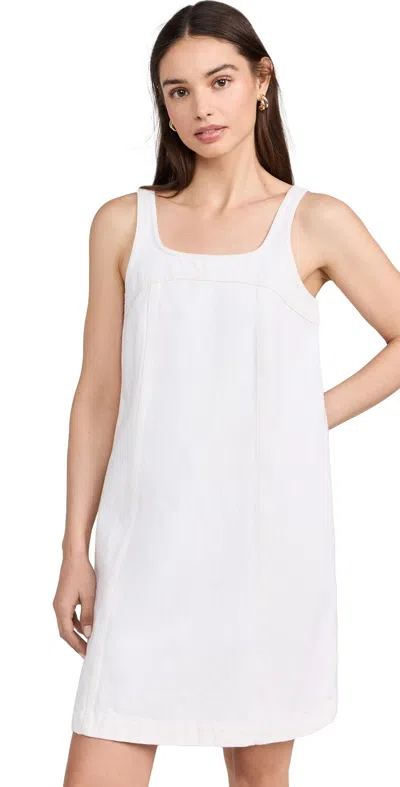 Madewell Denim Sleeveless Mini Dress Tile White