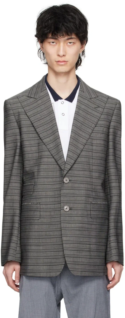 Vivienne Westwood Gray Striped Blazer In 233-w00nh-n306lr