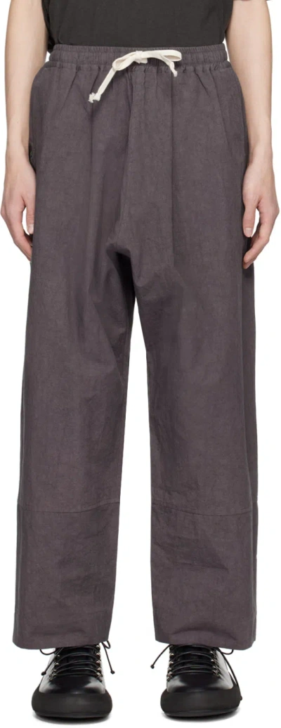 Jan-jan Van Essche Grey Drawstring Trousers In Anthracite