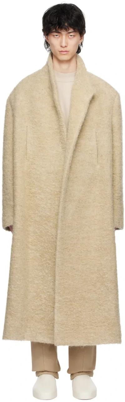 Fear Of God Beige Stand Collar Coat In Dune