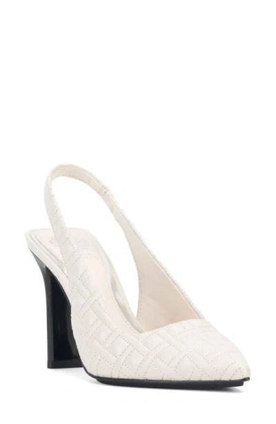 Vince Camuto Baneet Pointed Toe Slingback Pump In Coconut Cream Leather