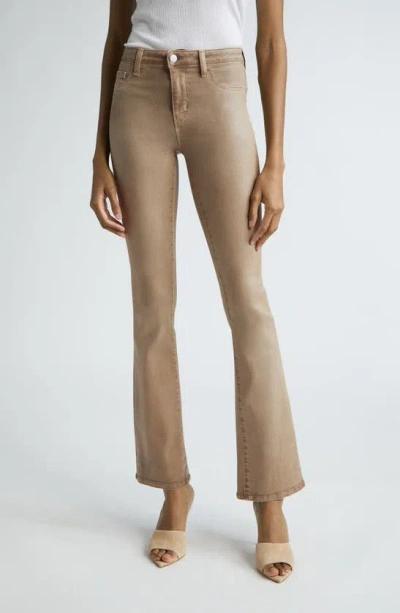 L Agence Selma Sleek High Waist Bootcut Jeans In Rye Coated
